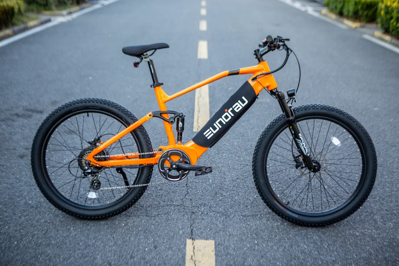 Electric hunting bike with trailer: Eunorau DEFENDER, a hub-motor model compatible with both Eunorau trailer options