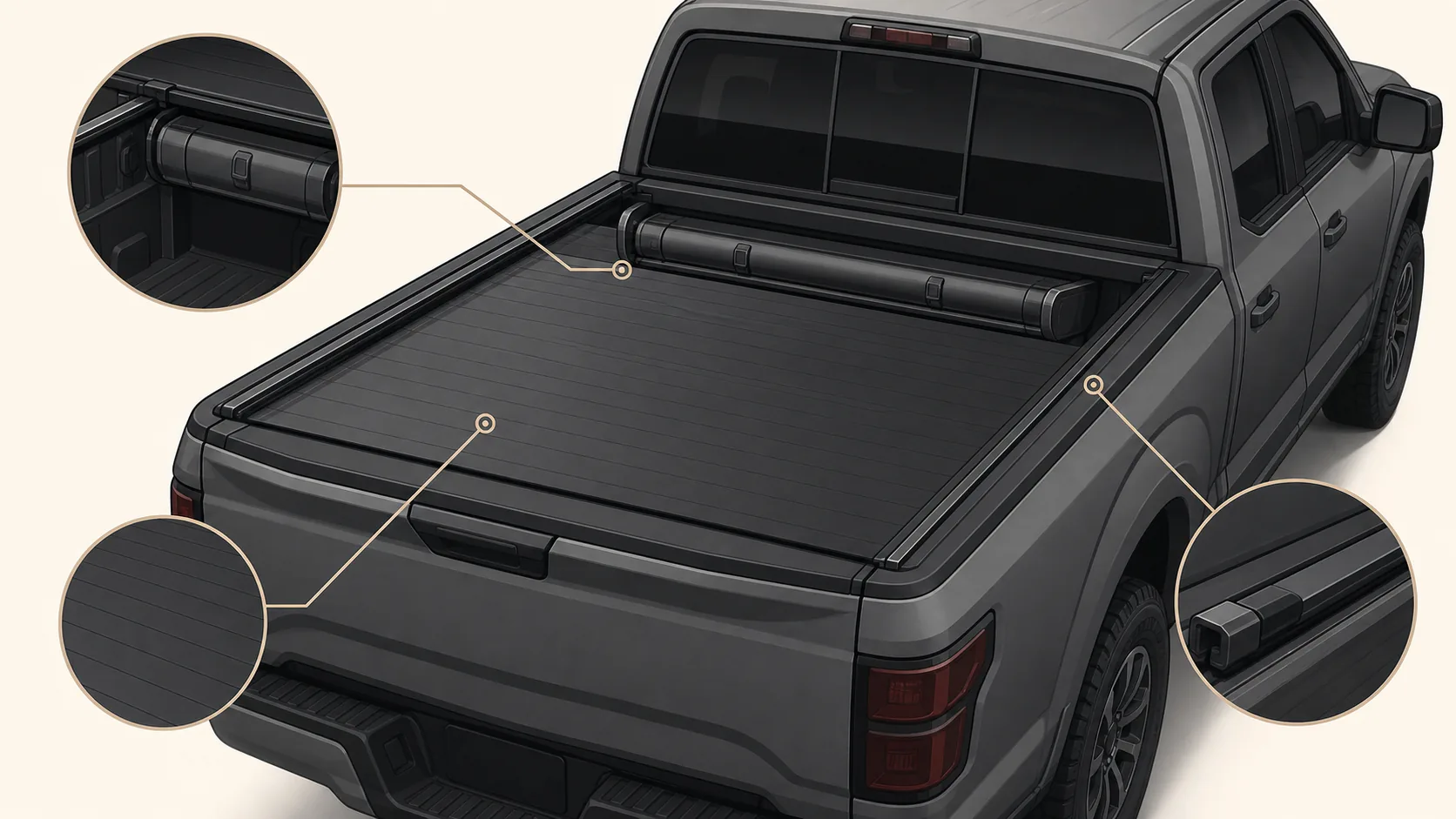 retractable tonneau cover guide