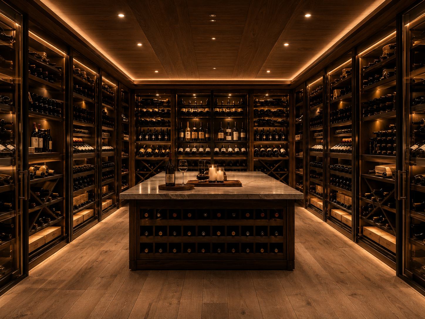 Complete custom wine cellar room